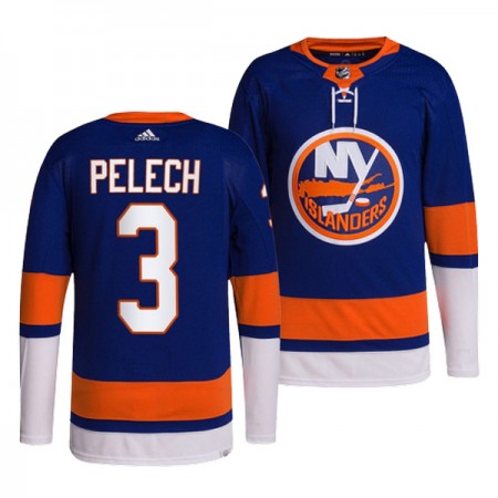 New York Islanders Dresy Adam Pelech 3 Adidas Royal Authentic - Pánské New York Islanders Dresy Adam Pelech 3 Adidas Royal Authentic - Pánské